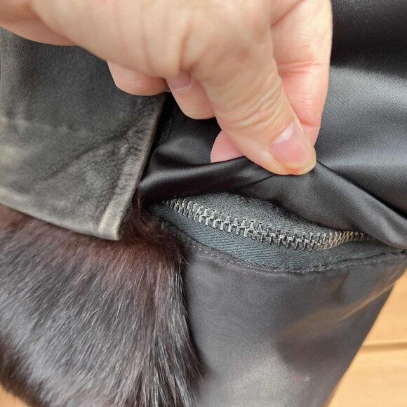 Vintage Rhomberg's Mink and Fox Fur Coat with Removable Fox Fur Bottom Trim - Picture 14 of 15